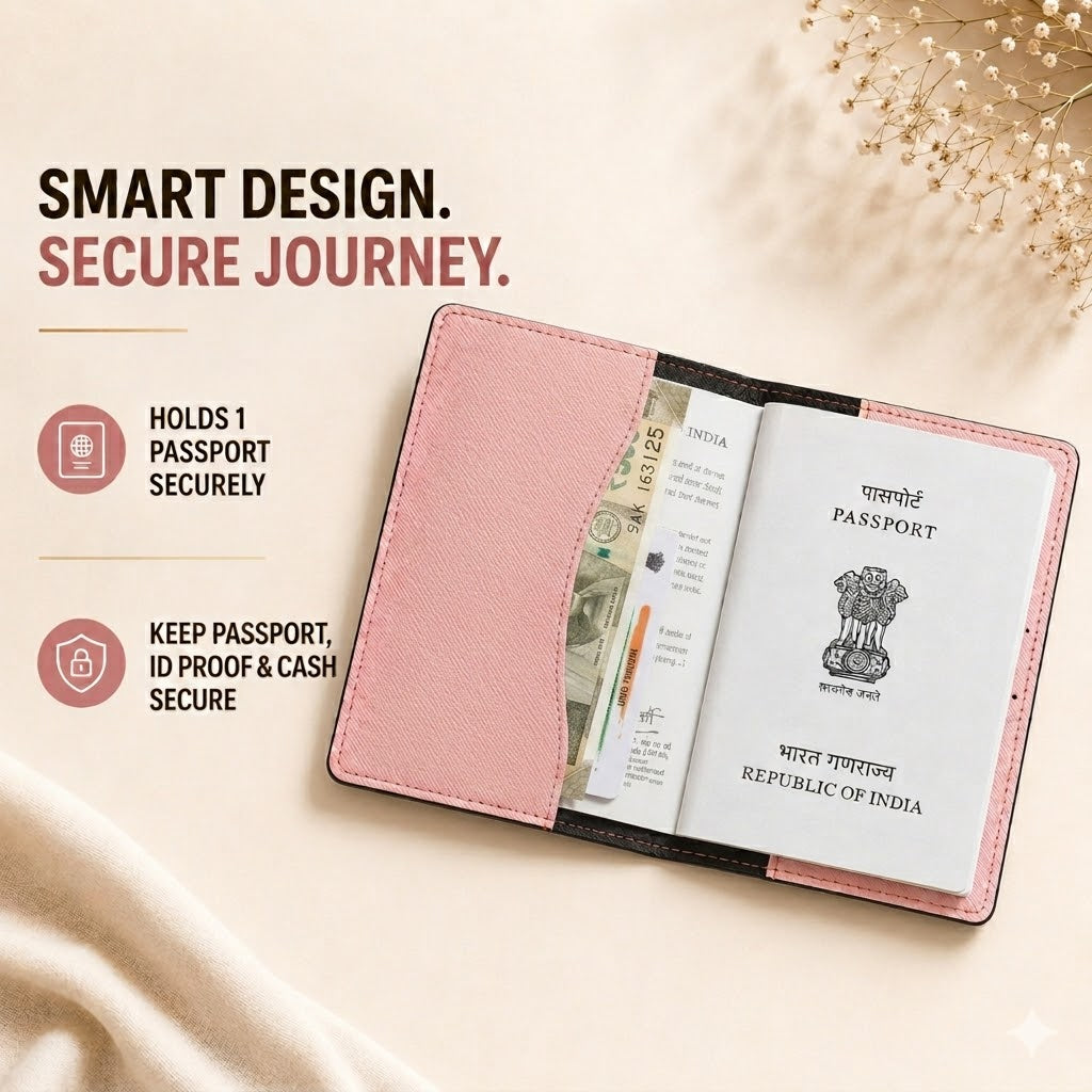 Personalized Passport Cover - Salmon Pink