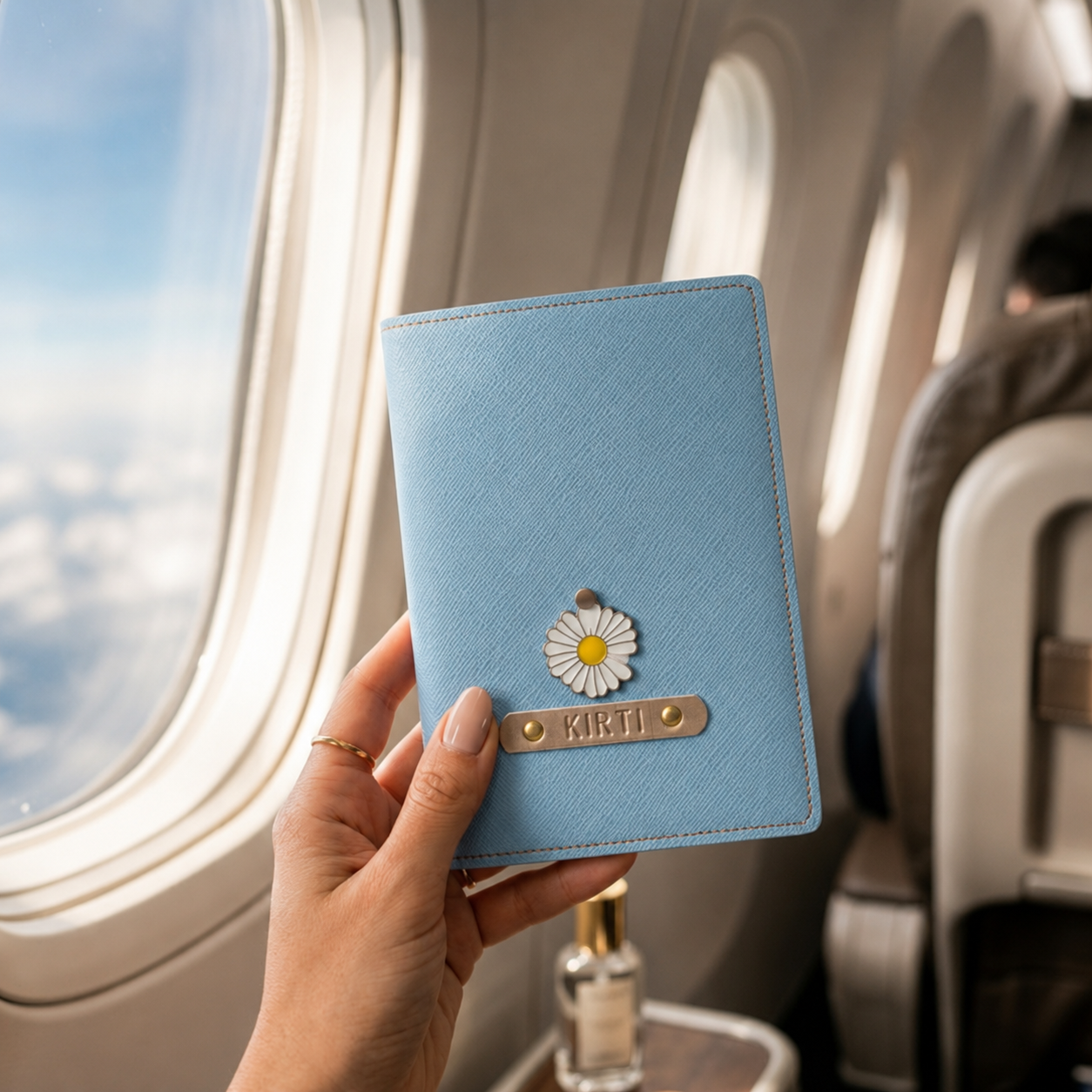 Personalized Passport Cover - Mint Blue
