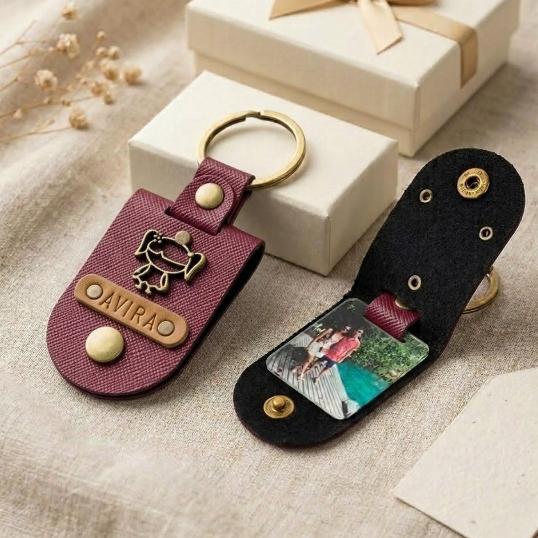 Personalised Photo Keychain - Wine
