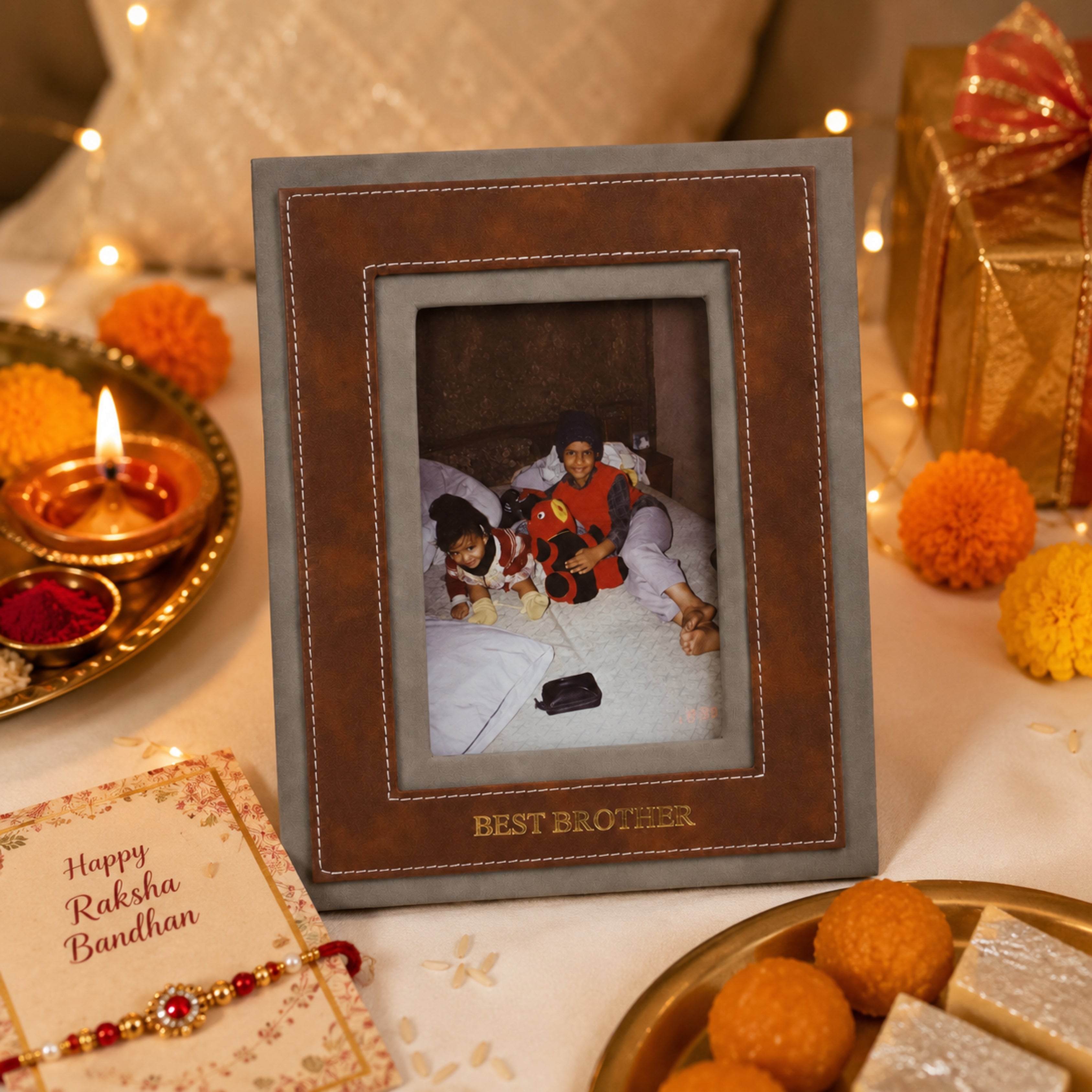 Personalised Photo Frame - Tan