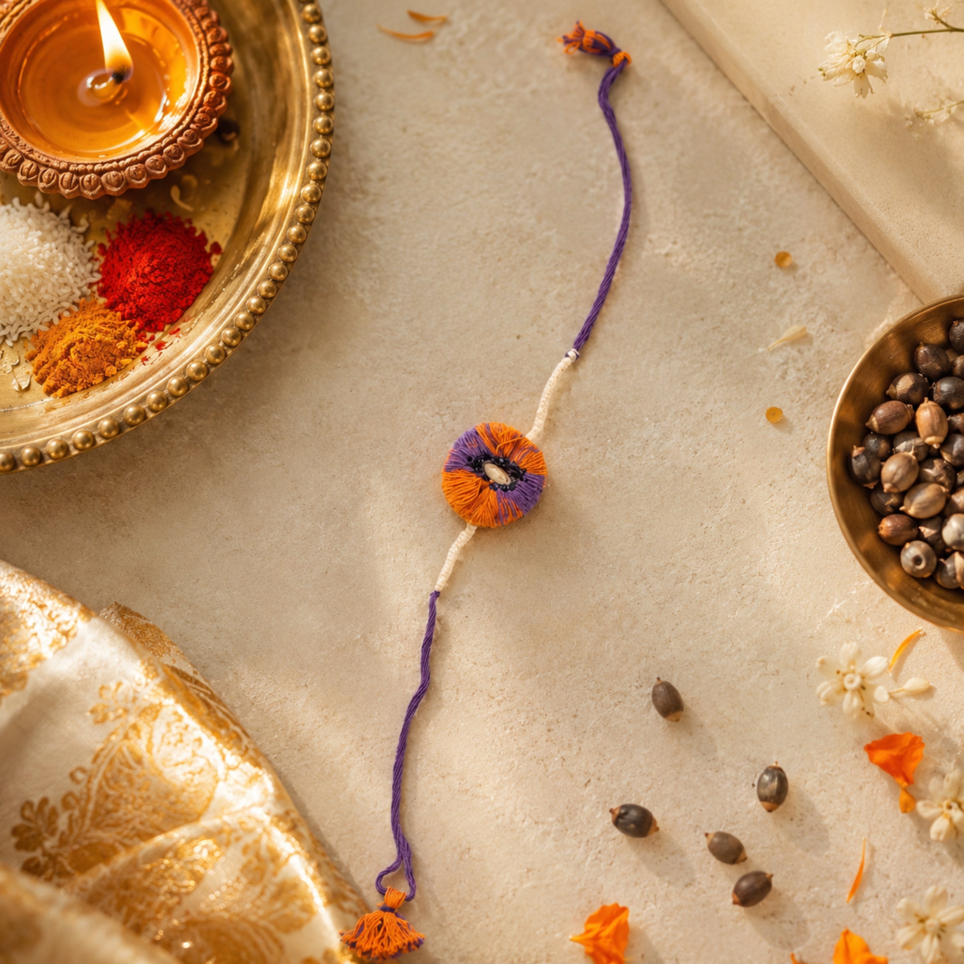 Raksha & Roots - Plantable Seed Rakhi - Dual Color - Cucumber & Chulai