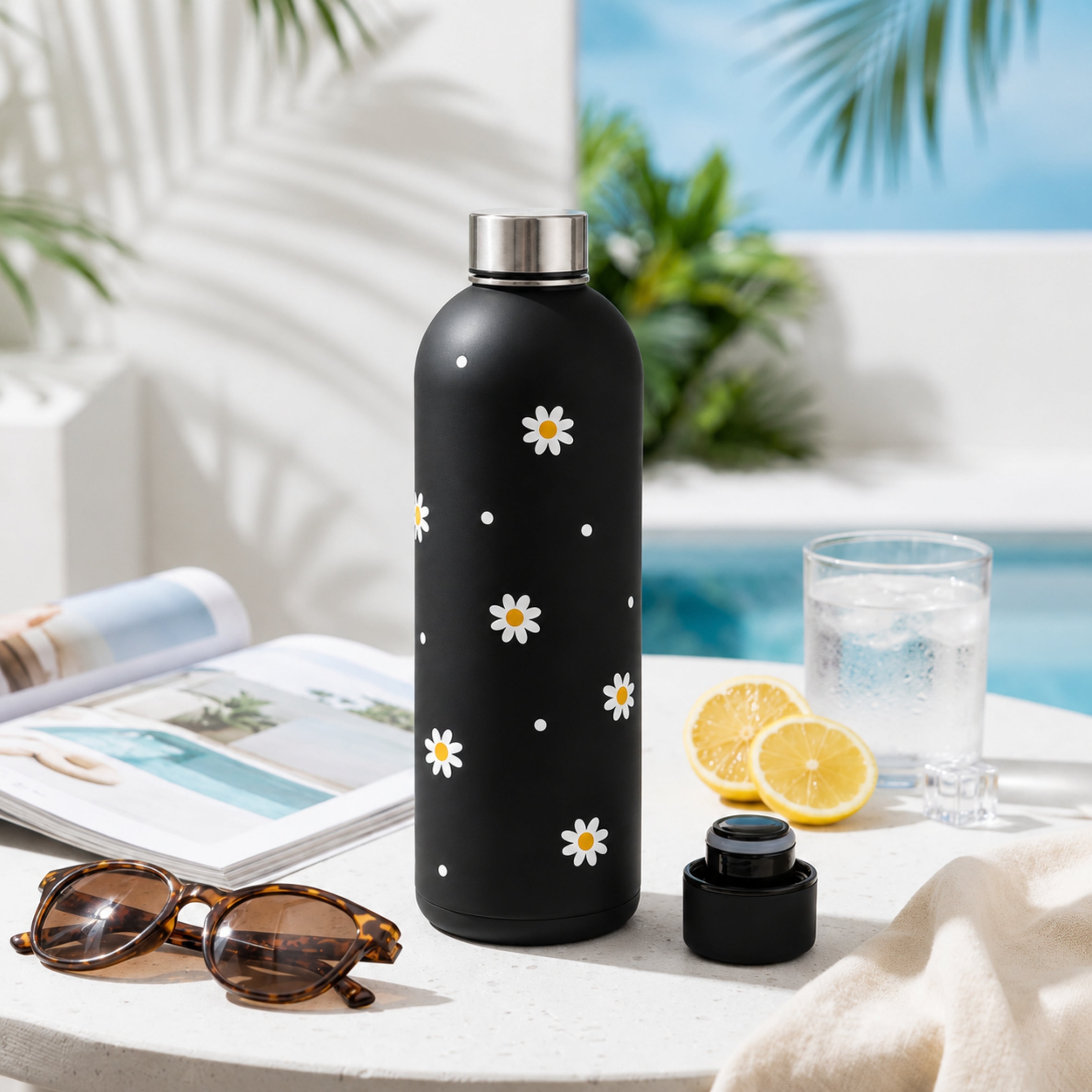 Quench - Insulated Water Bottle - Daisy (750ML)