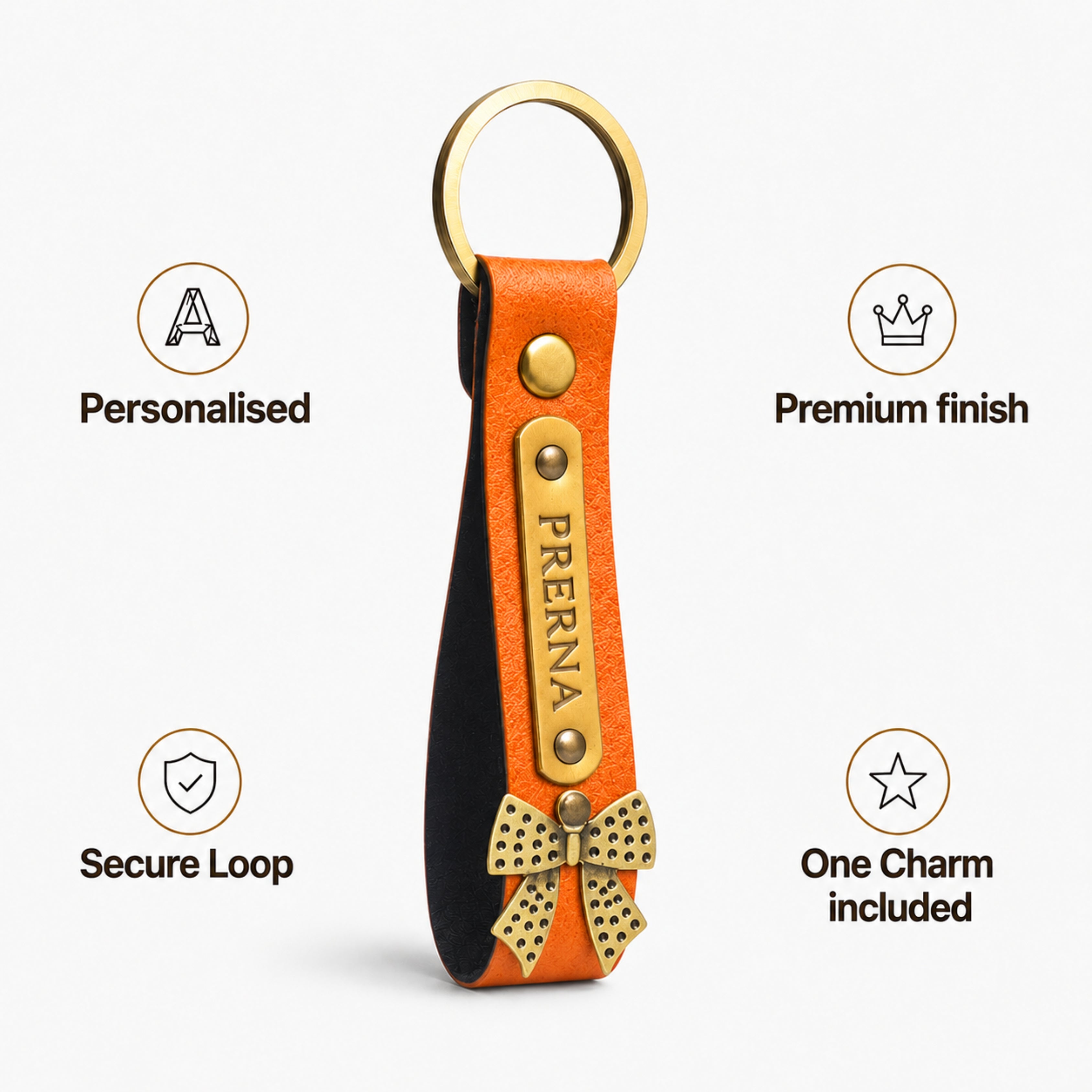 Personalized Keychain - Orange