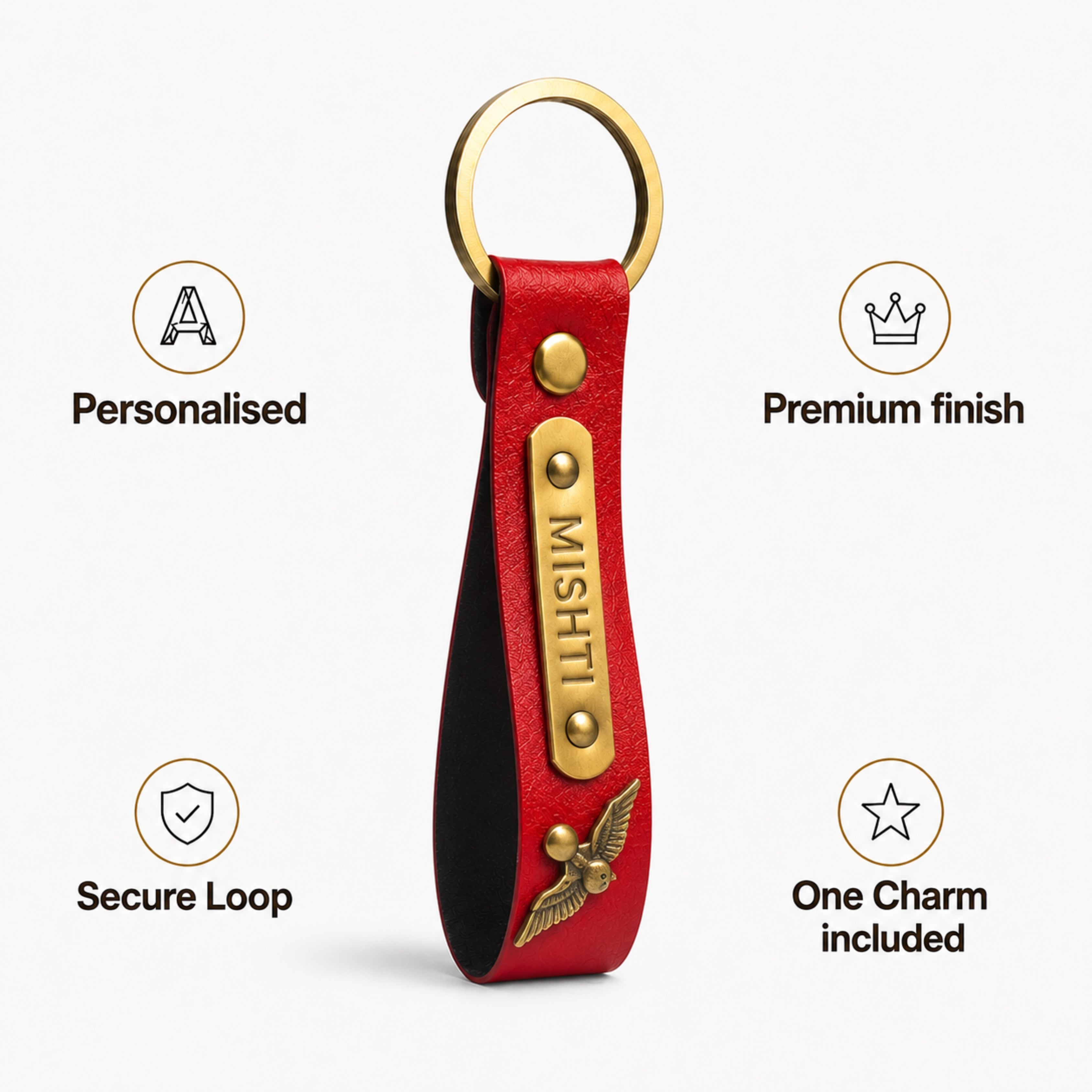 Personalized Keychain - Red