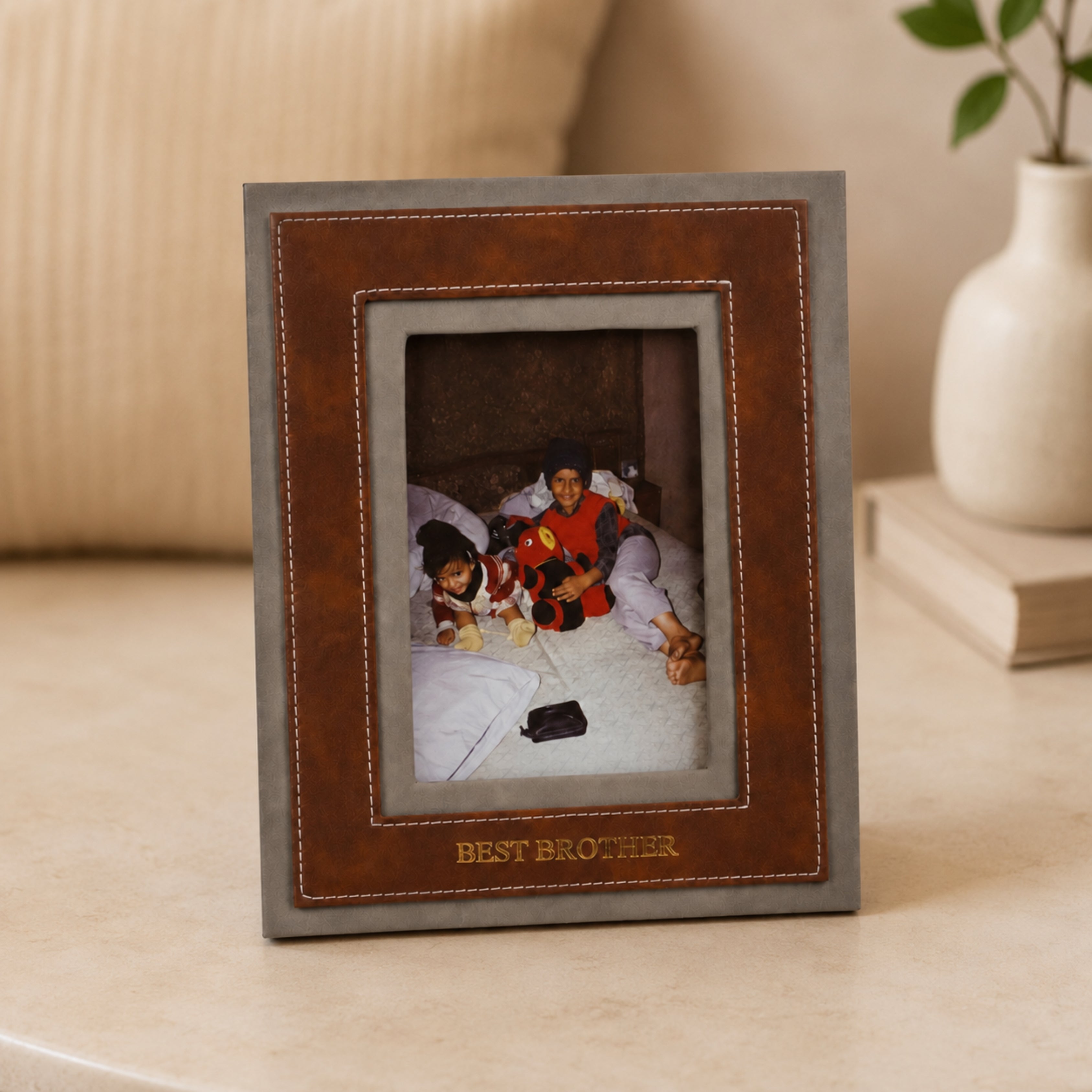 Personalised Photo Frame - Tan