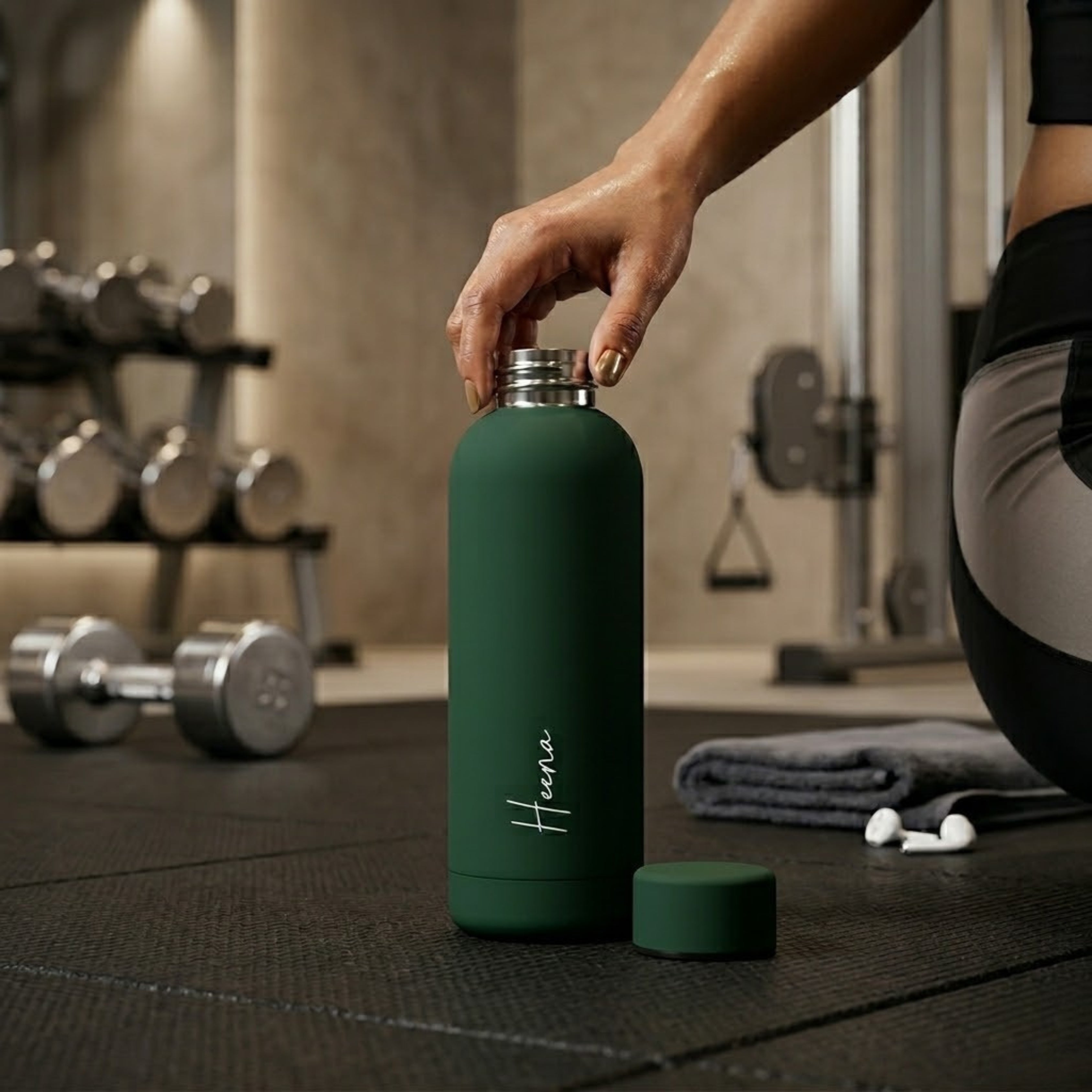 Quench - Personalised Water Bottle - Fern Green