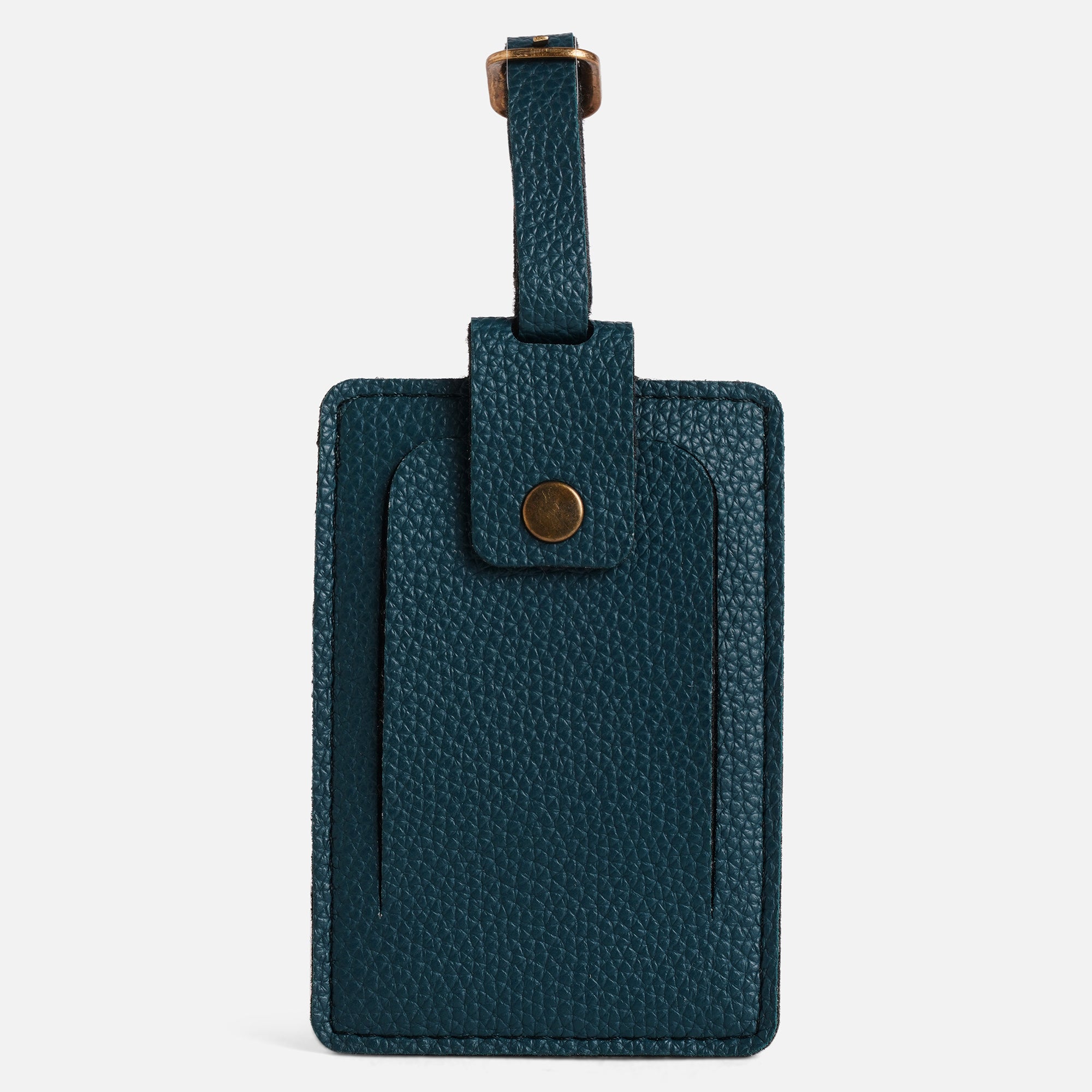 Personalised Leather Large Luggage/Baggage Tag - Blue