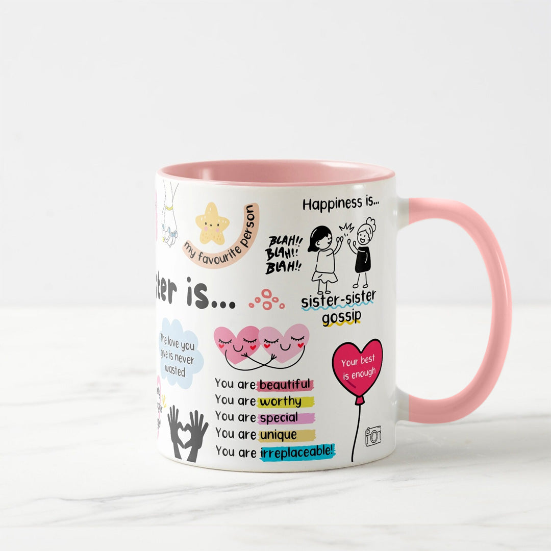 Ceramic Mug – Heartfelt Mug for Sister
