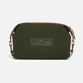 Personalised Canvas Embroidered Pouch - Olive