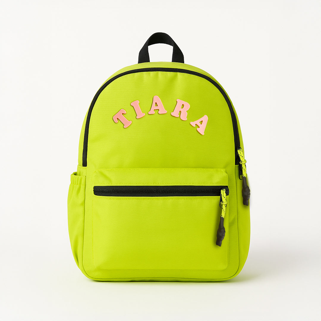 Personalized Kids Backpack – For School & Travel (Lime Green)