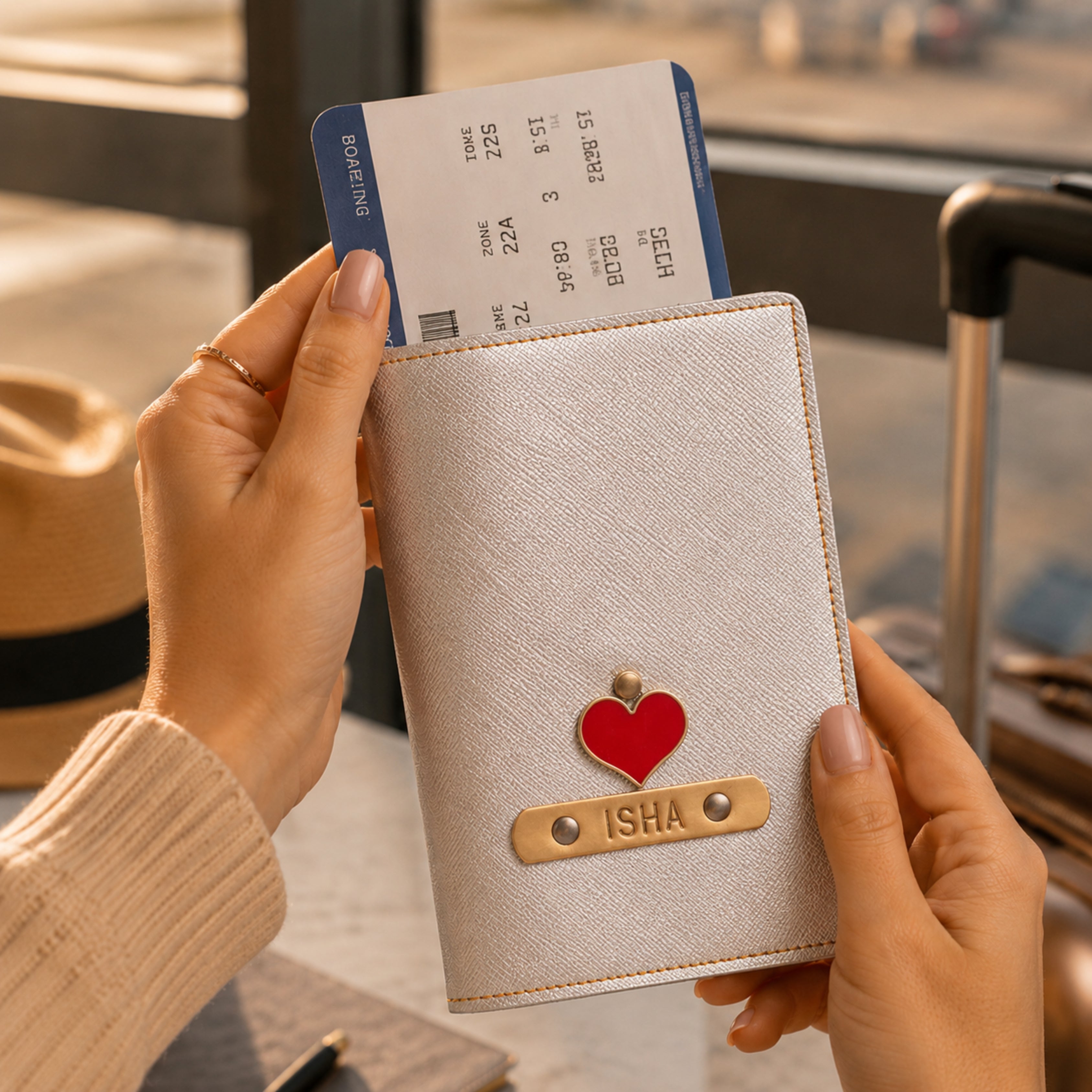 Personalized Passport Cover - Rose Gold