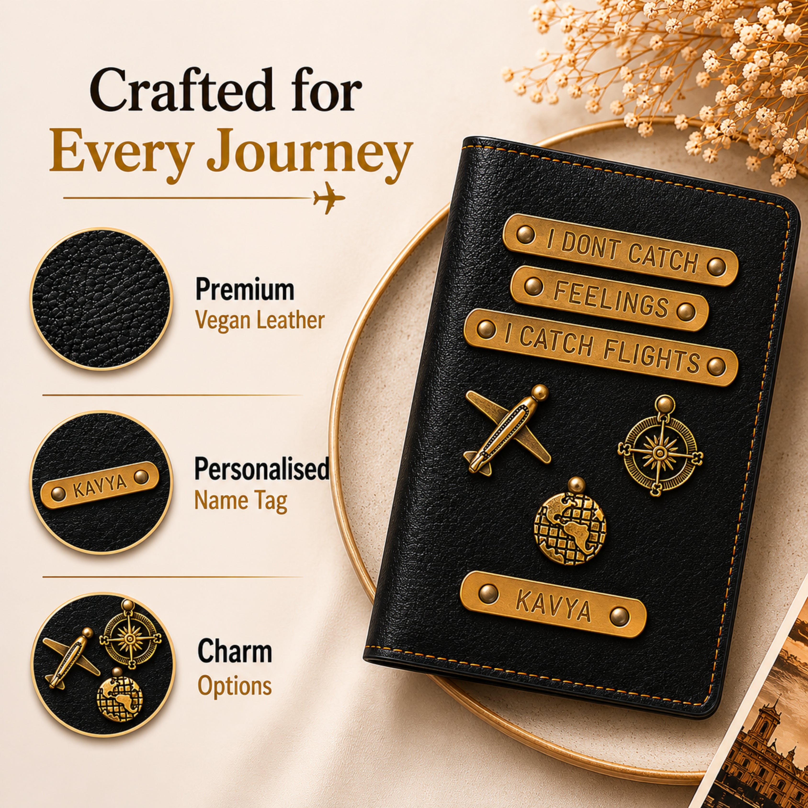 Passport Cover - I Don't Catch Feelings I Catch Flights