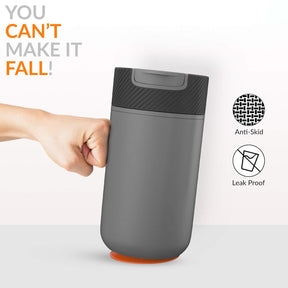 Never-Spill Suction Tumbler- Grey