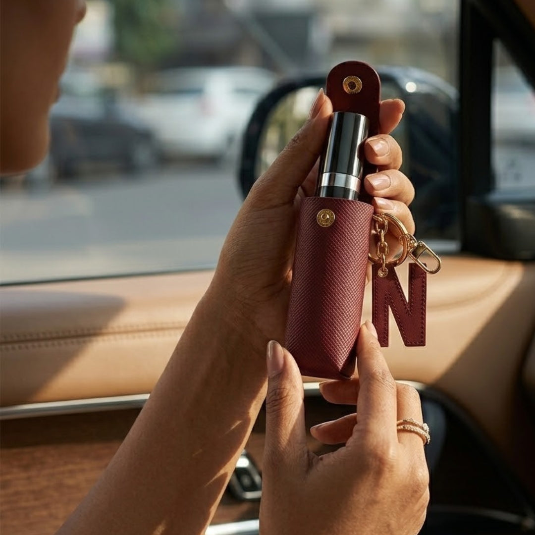 Personalised Lipstick Keychain - Wine