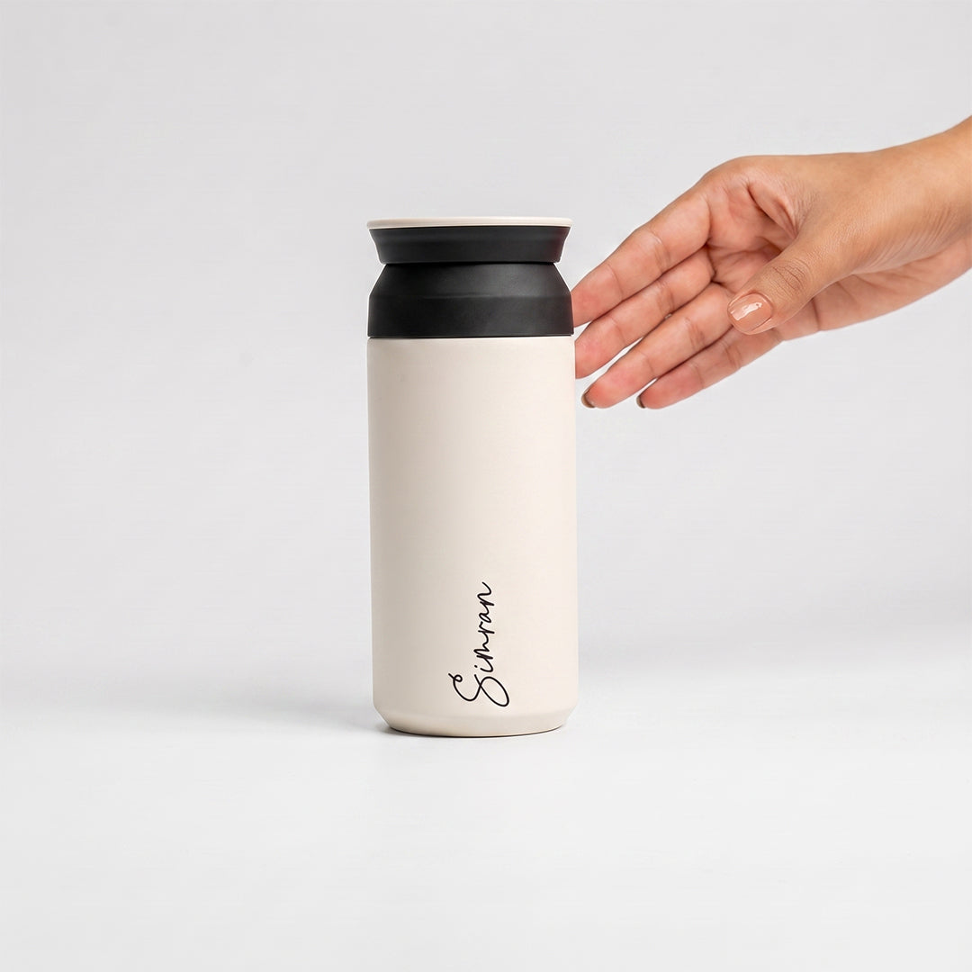 Personalised Insulated Coffee Tumbler- Ivory