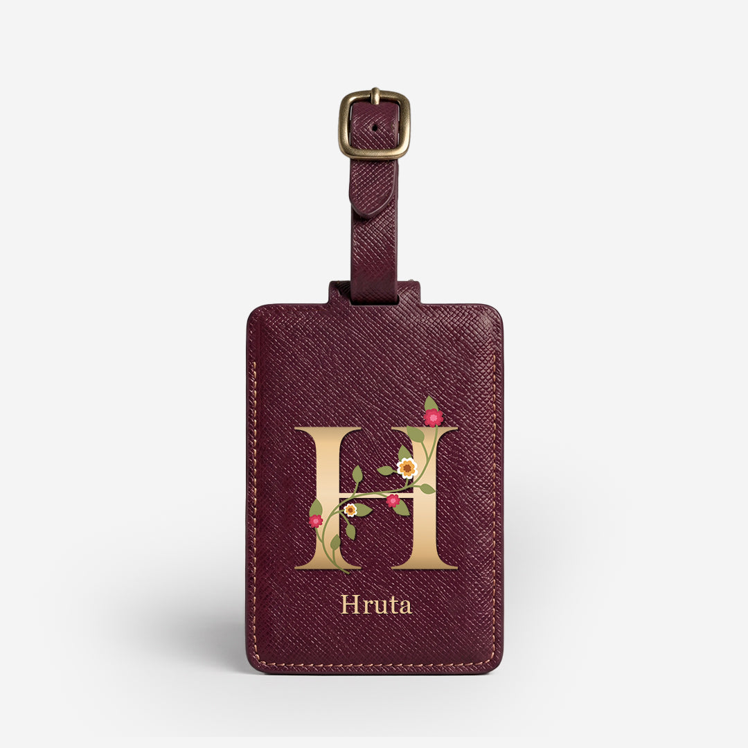 Personalised Luggage/Baggage Tag - Blossom
