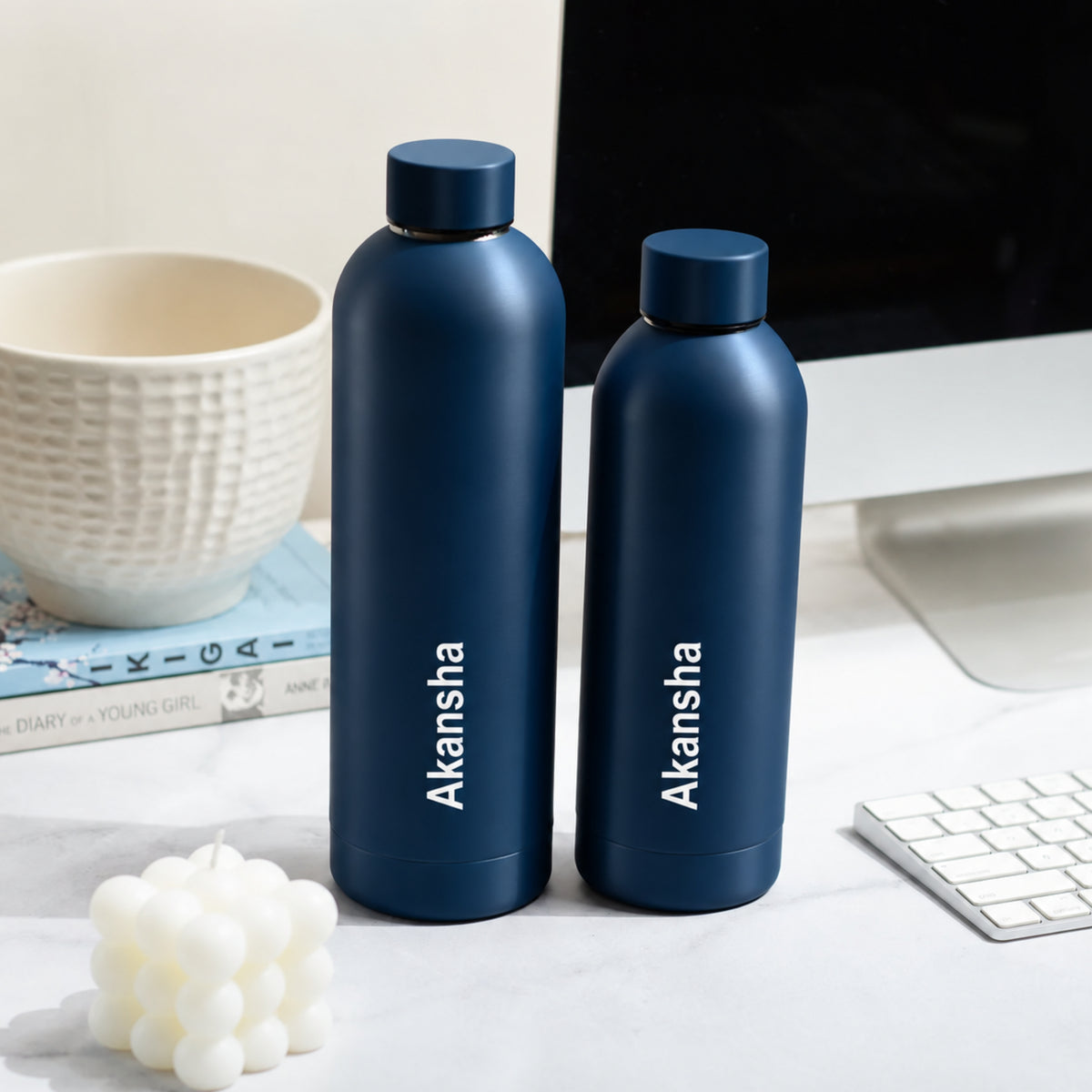Quench - Personalised Water Bottle - Space Blue