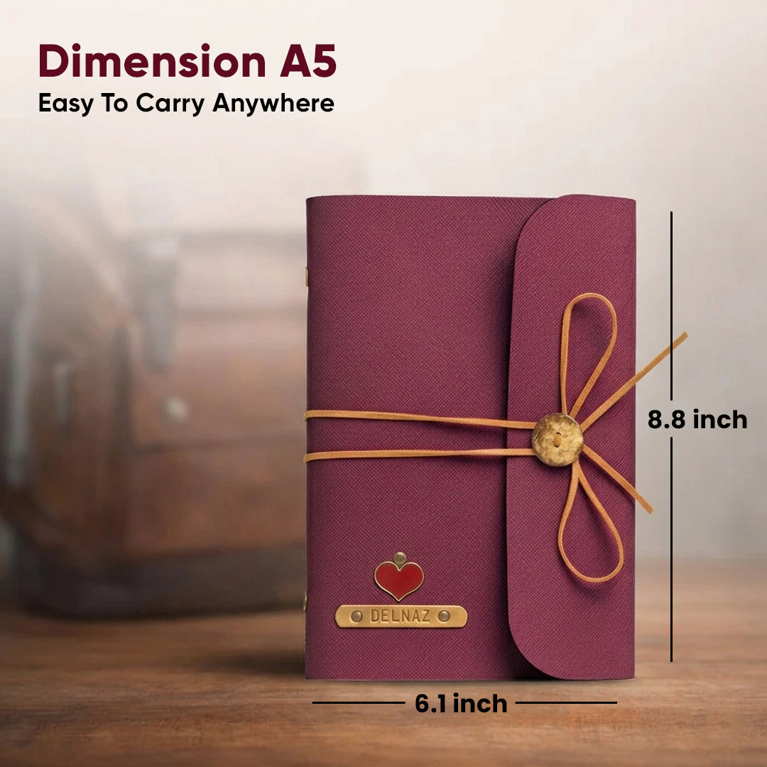 Personalised Thread Diary -  Wine