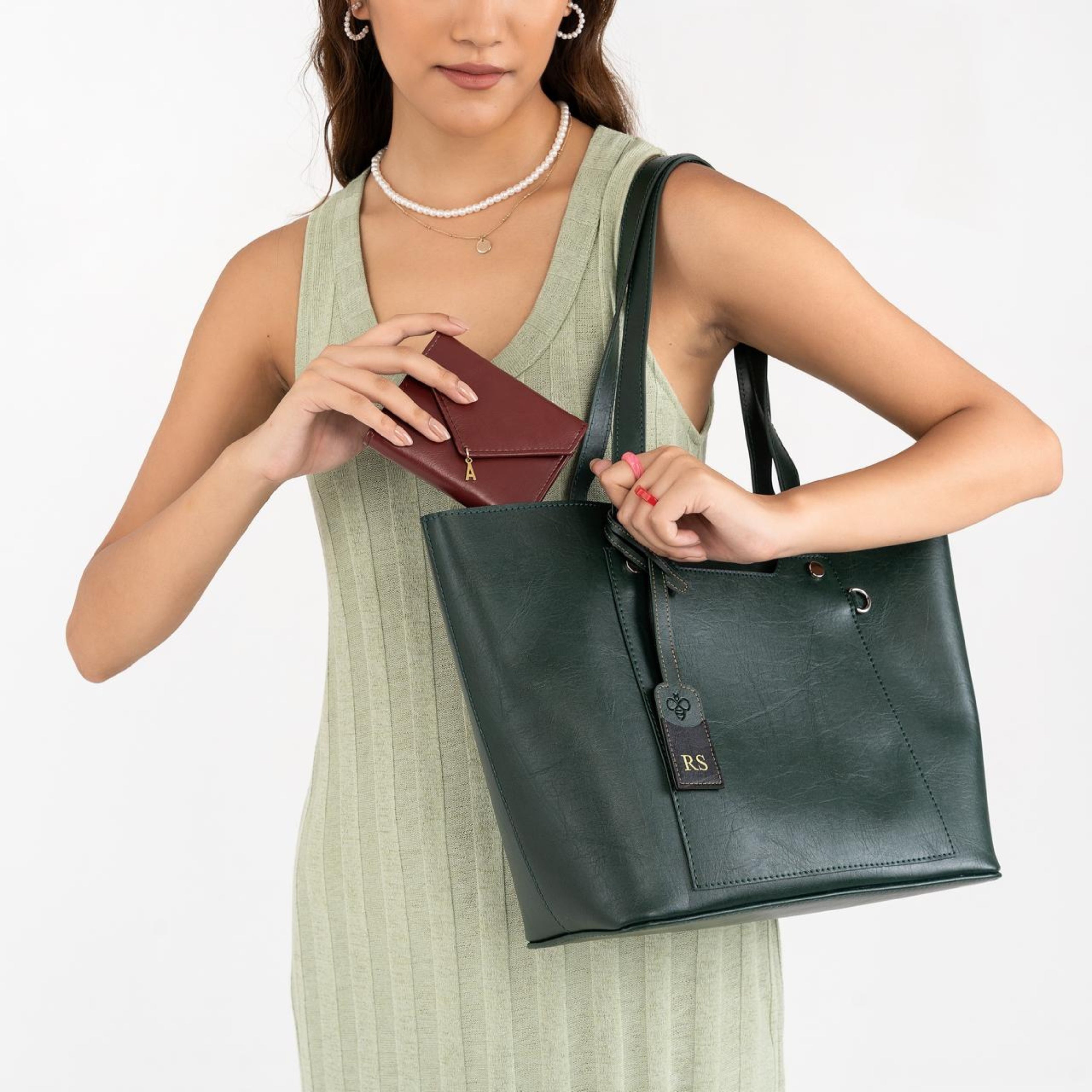 Personalised Classic Tote Bag - Forest Green