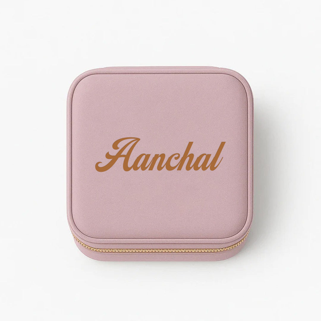 Travel Jewellery Box | Compact & Stylish Organizer - Velvet Pink