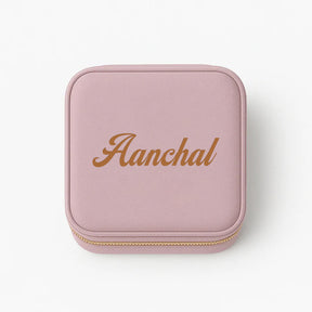 Travel Jewellery Box | Compact & Stylish Organizer - Velvet Pink