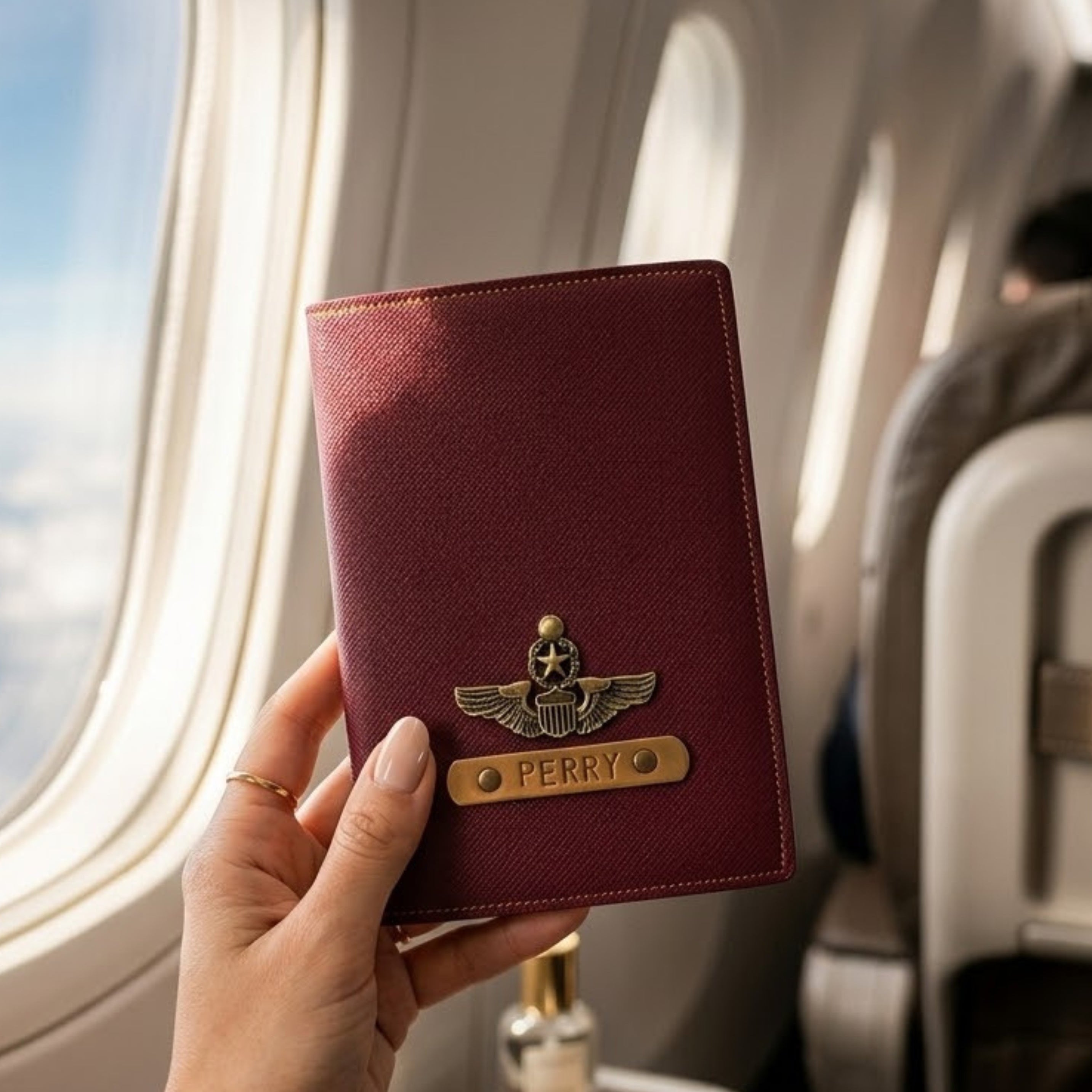 Personalized Passport Cover - Wine