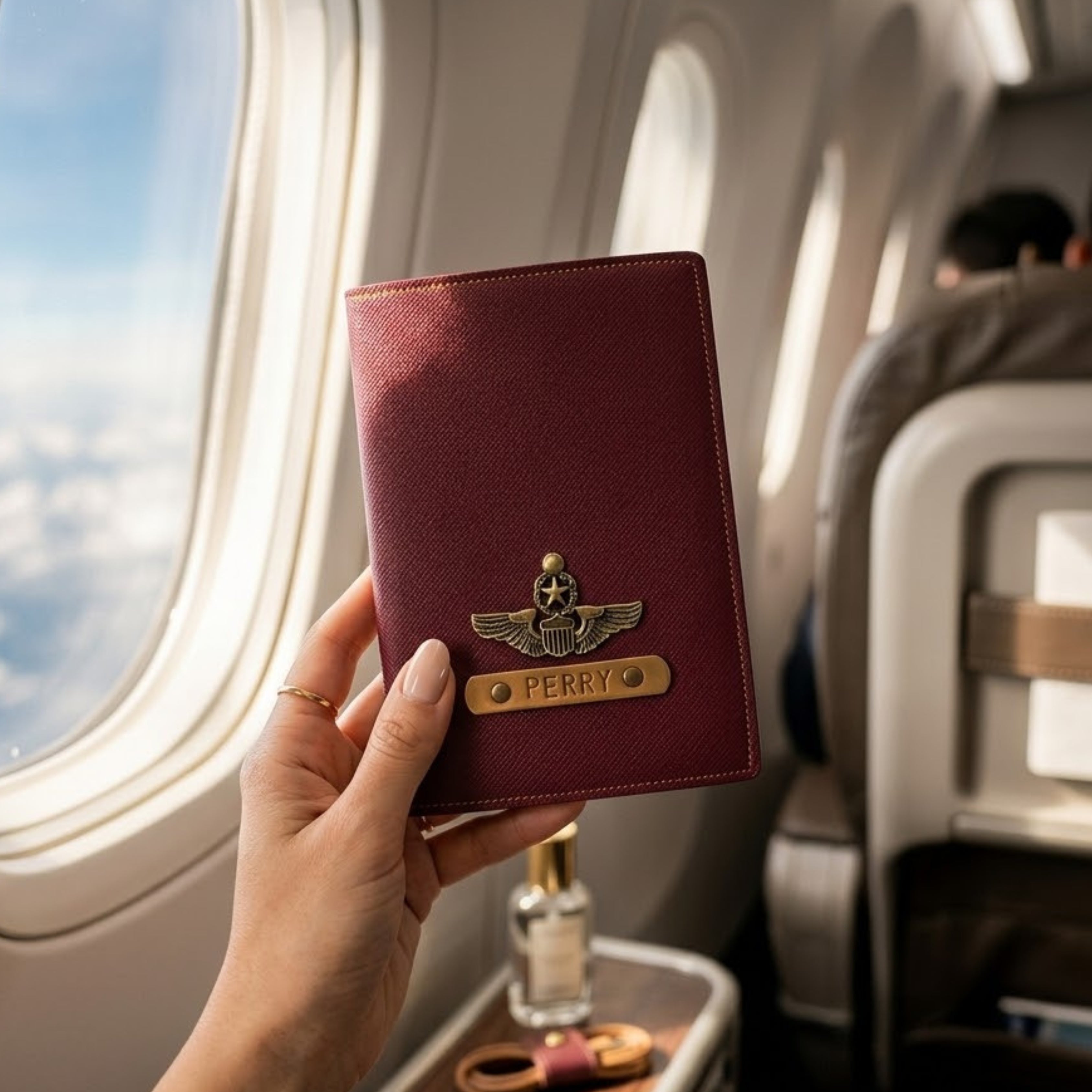 Personalized Passport Cover - Wine