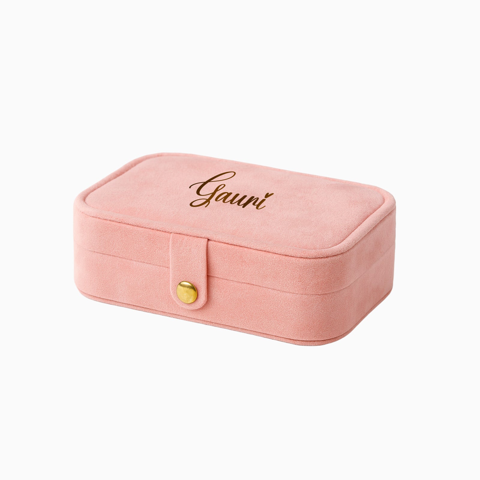 Luxe Jewellery Case – Personalized Velvet Organiser - Baby Pink