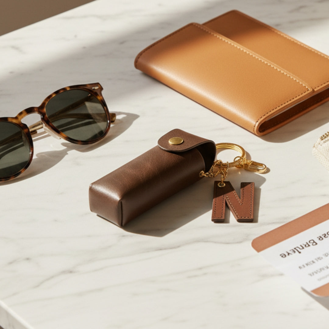 Personalised Lipstick Keychain - Dark Brown