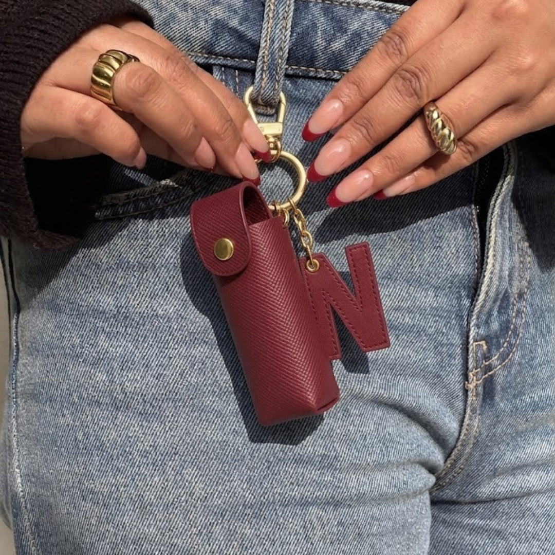 Personalised Lipstick Keychain - Wine