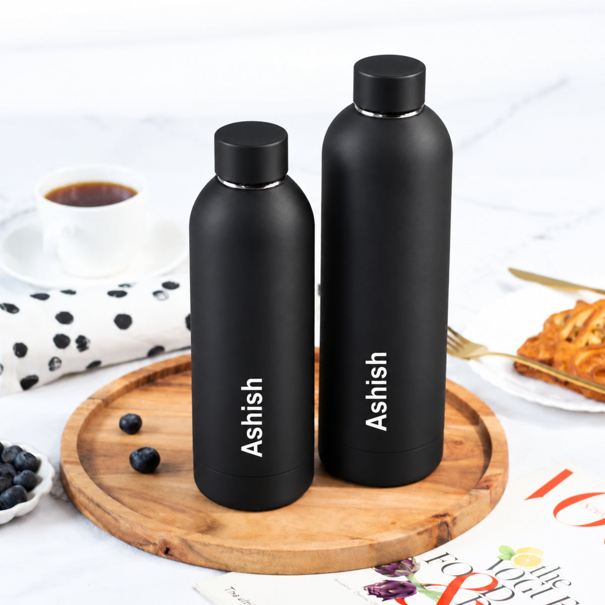 Quench - Personalised Water Bottle - Black
