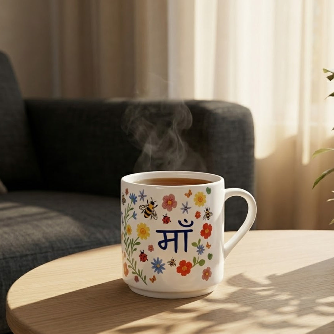 Maa Floral Ceramic Mug – Gift for Mom