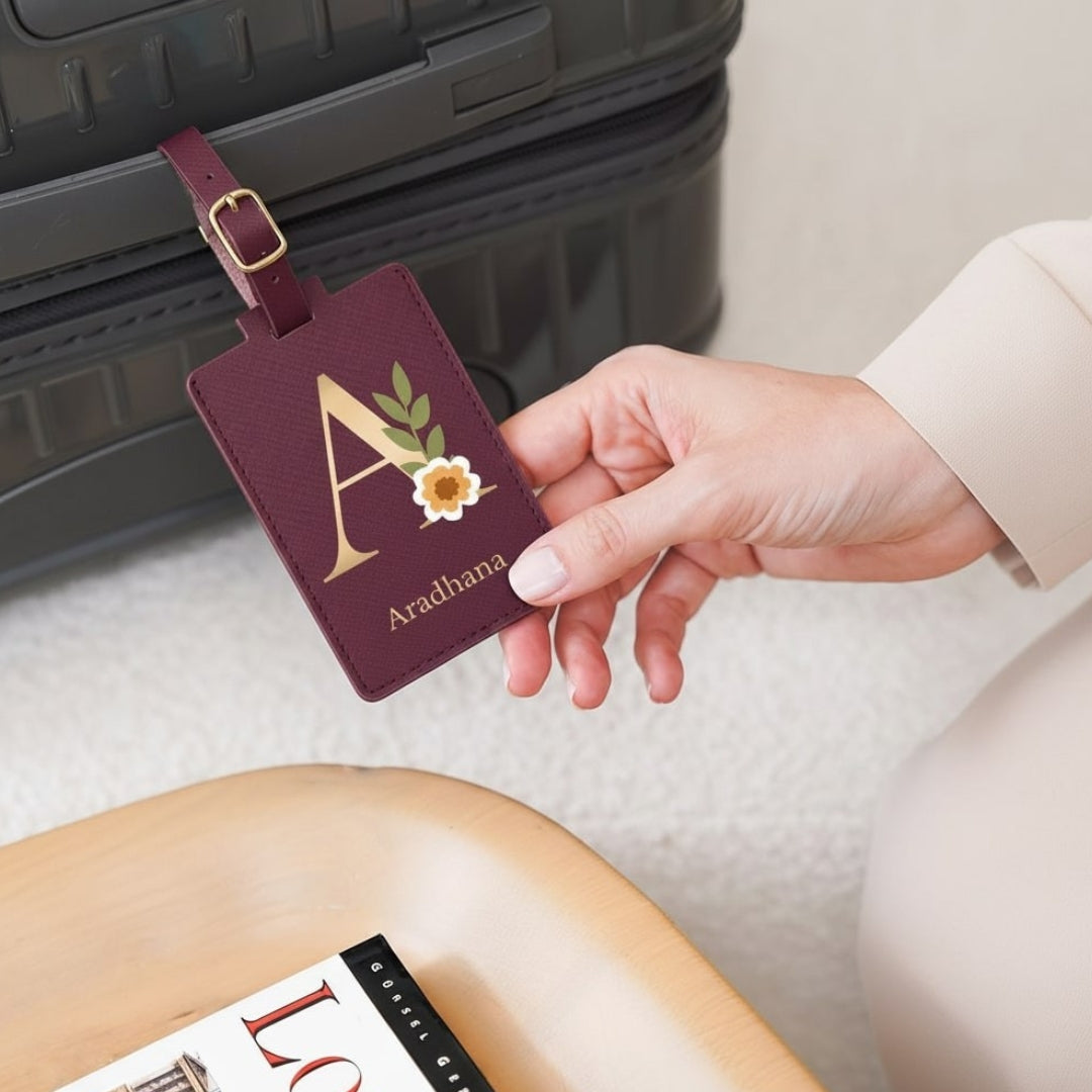 Personalised Luggage/Baggage Tag - Blossom