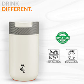Never-Spill Suction Tumbler- Off White