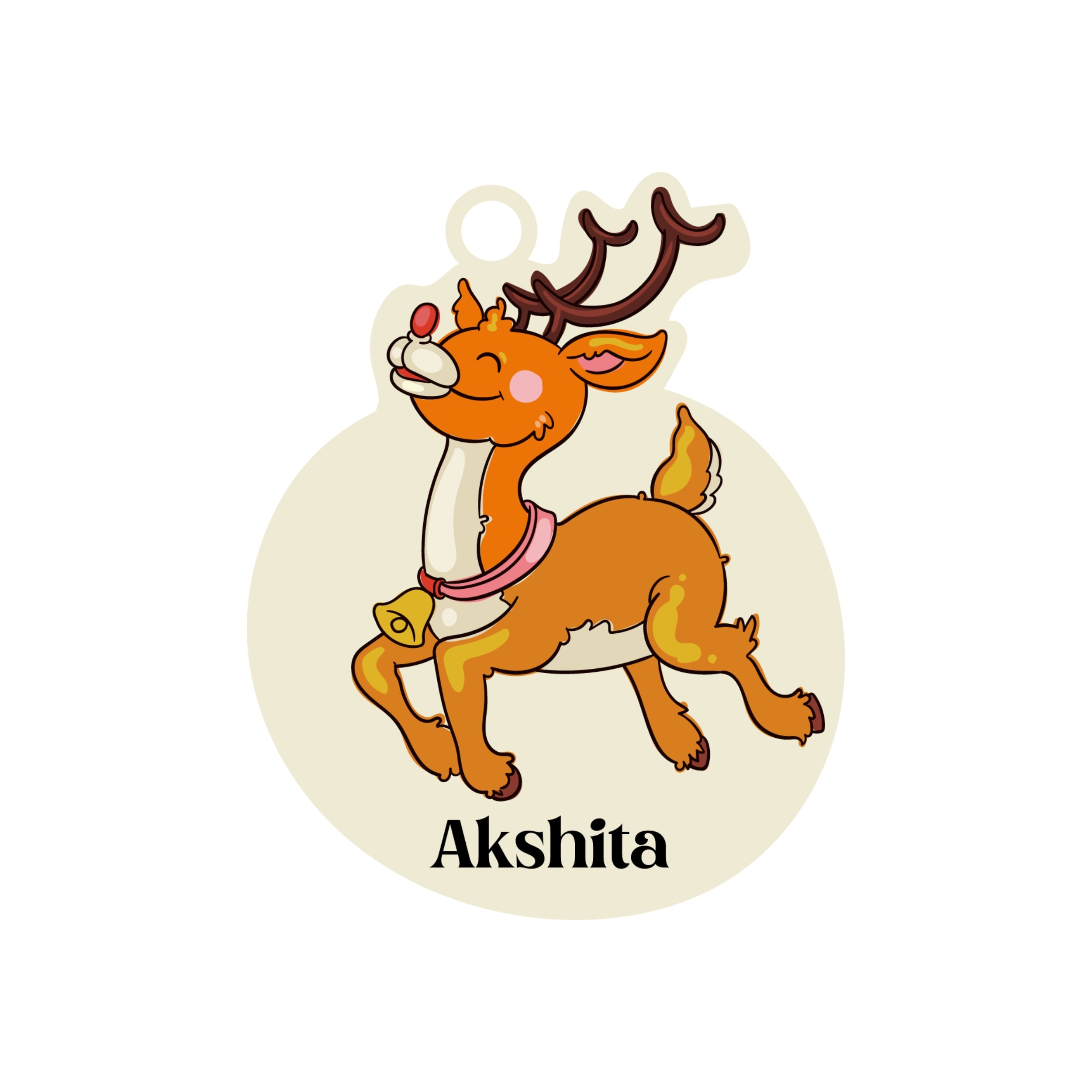 Personalised Christmas Ornament - Reindeer
