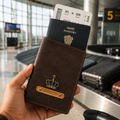 Personalized Passport Cover - Dark Brown