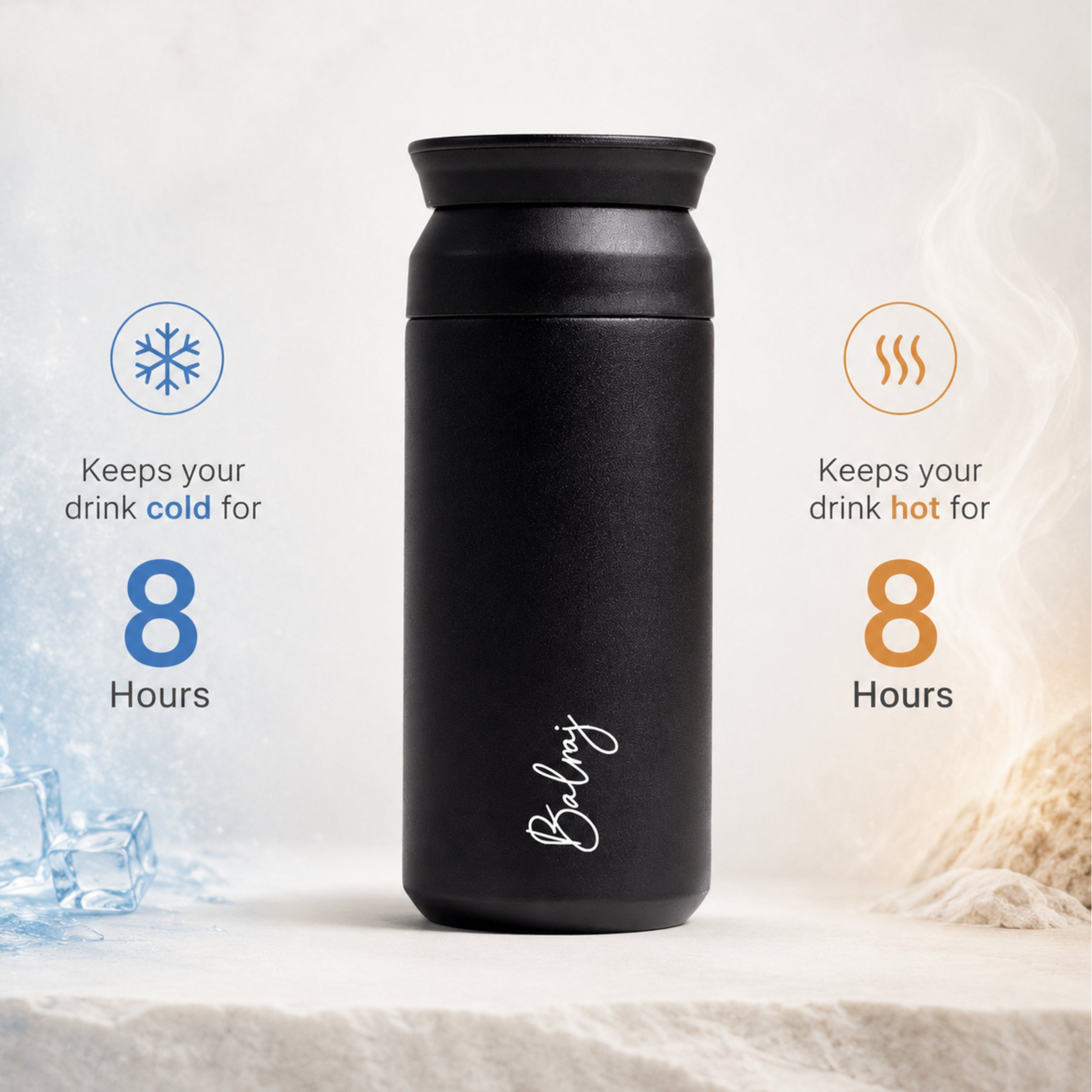 Personalised Black Insulated Coffee Tumbler