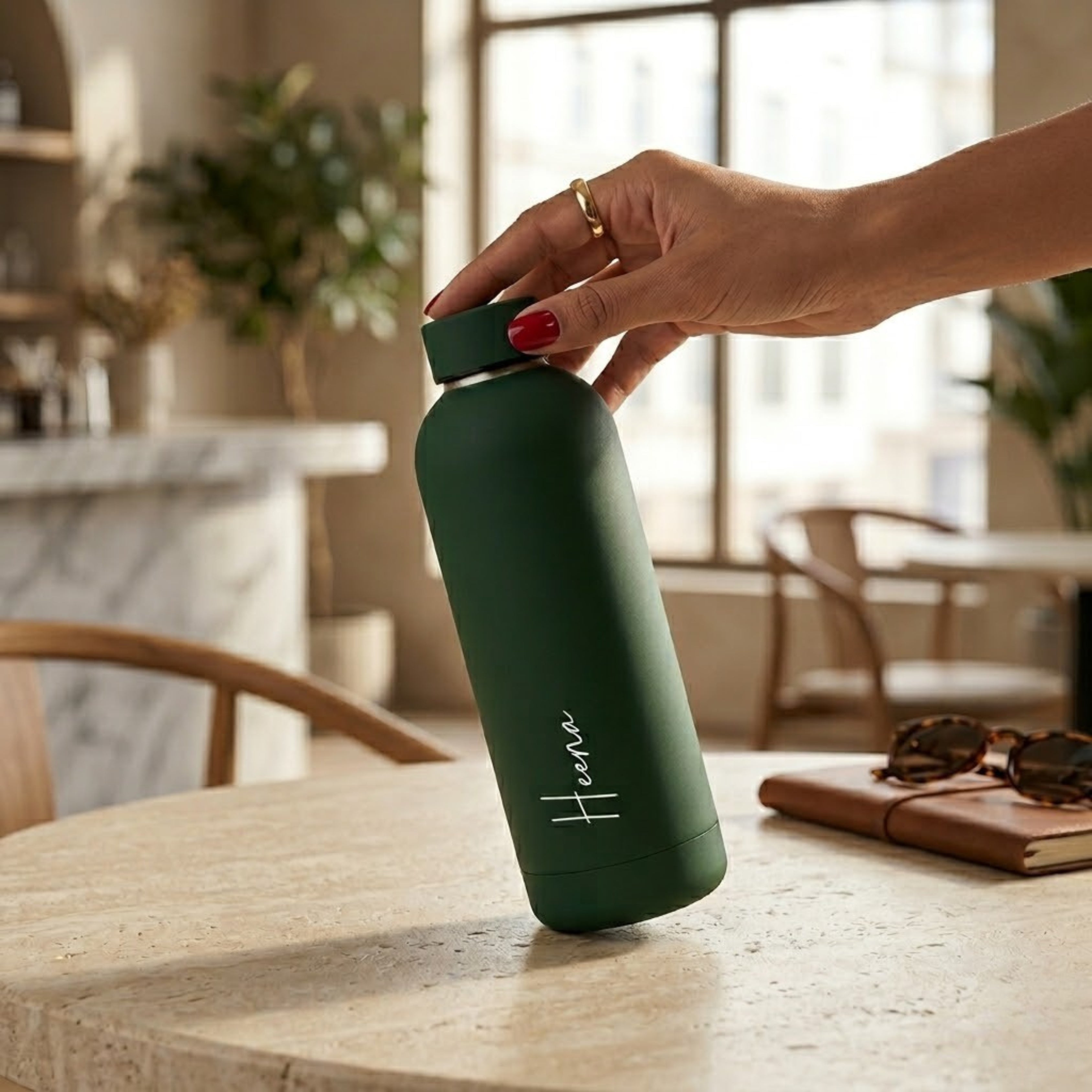 Quench - Personalised Water Bottle - Fern Green