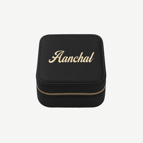 Velvet Travel Jewellery Box | Compact & Stylish Organizer - Black