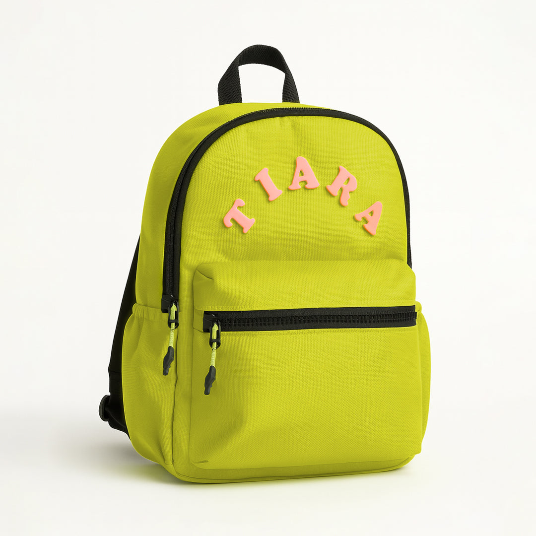 Personalized Kids Backpack – For School & Travel (Lime Green)
