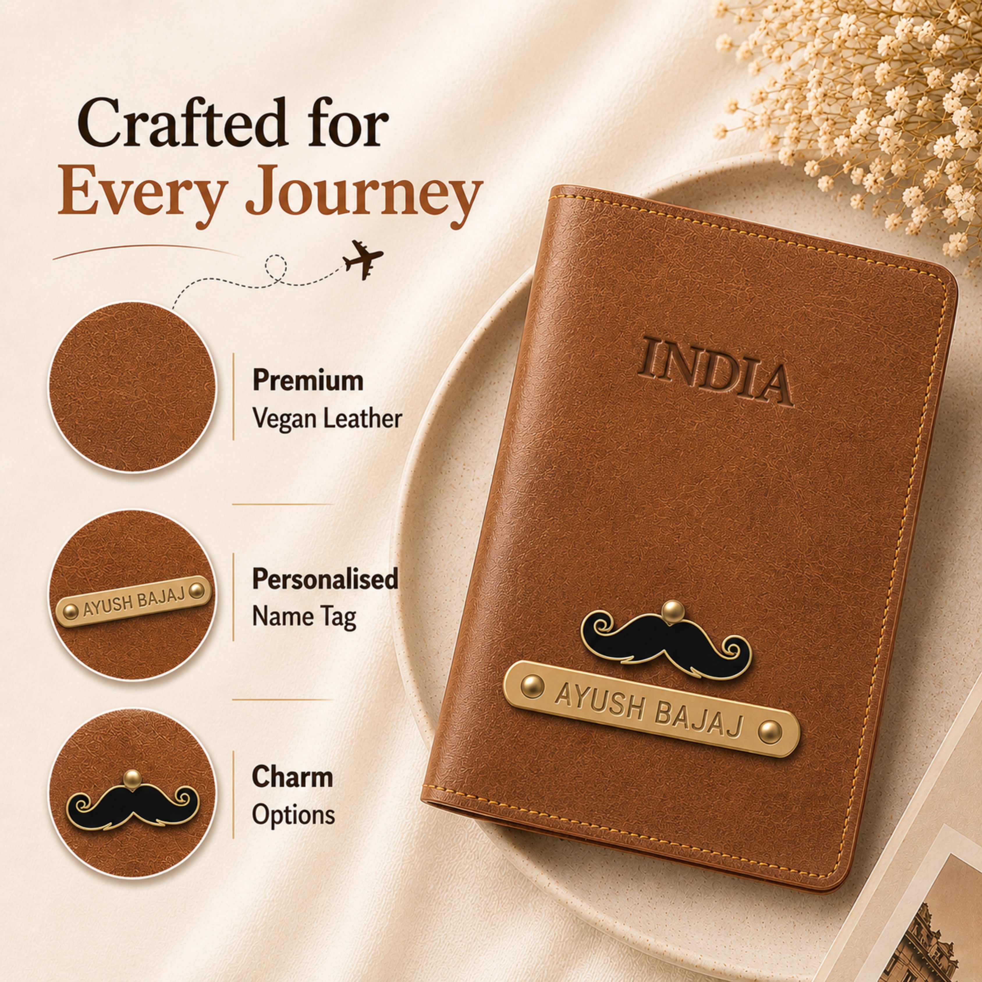 Personalized Passport Cover - INDIA