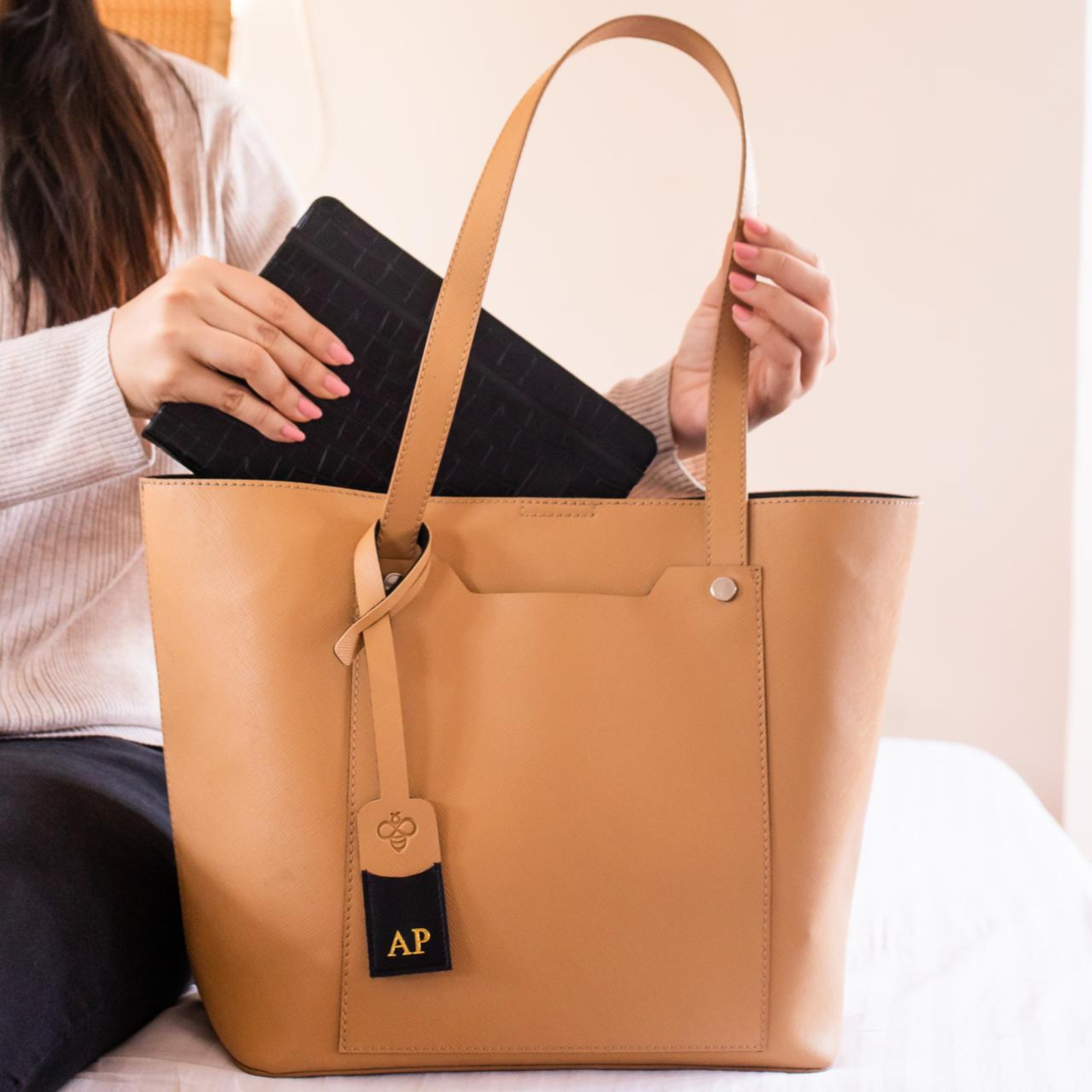 Personalised Classic Tote Bag - Beige