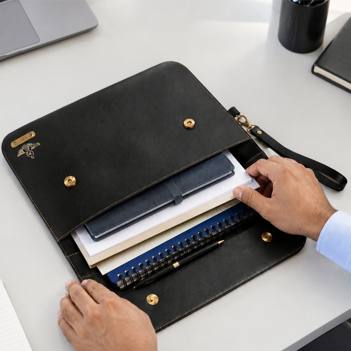 Personalized Laptop/Macbook Sleeve - Black - 13 inches