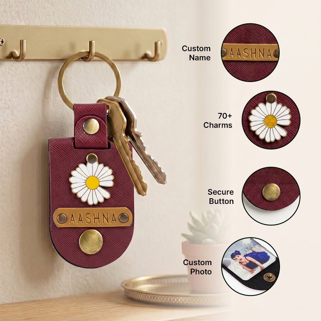Personalised Photo Keychain - Wine