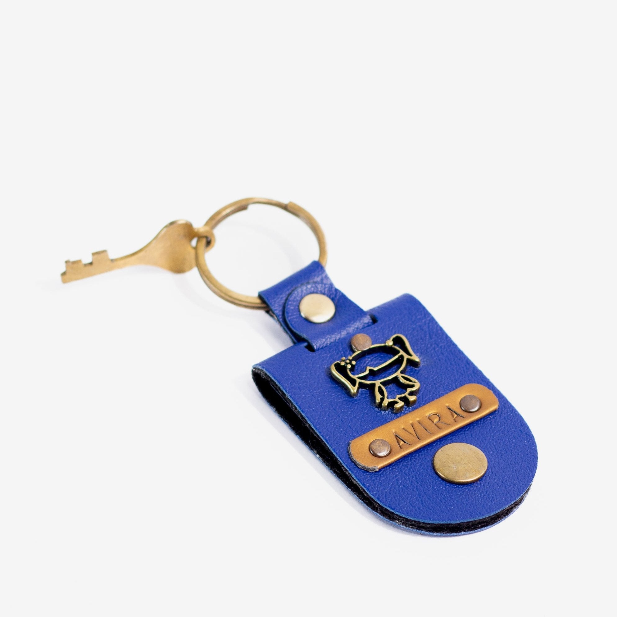 Personalised Photo Keychain - Dark Blue