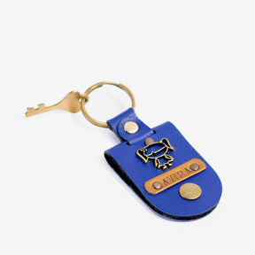 Personalised Photo Keychain - Dark Blue