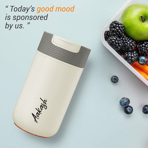 Never-Spill Suction Tumbler- Off White