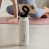 AquaStand - Magnetic Phone Mount Insulated Water Bottle with Sip Straw Lid - White