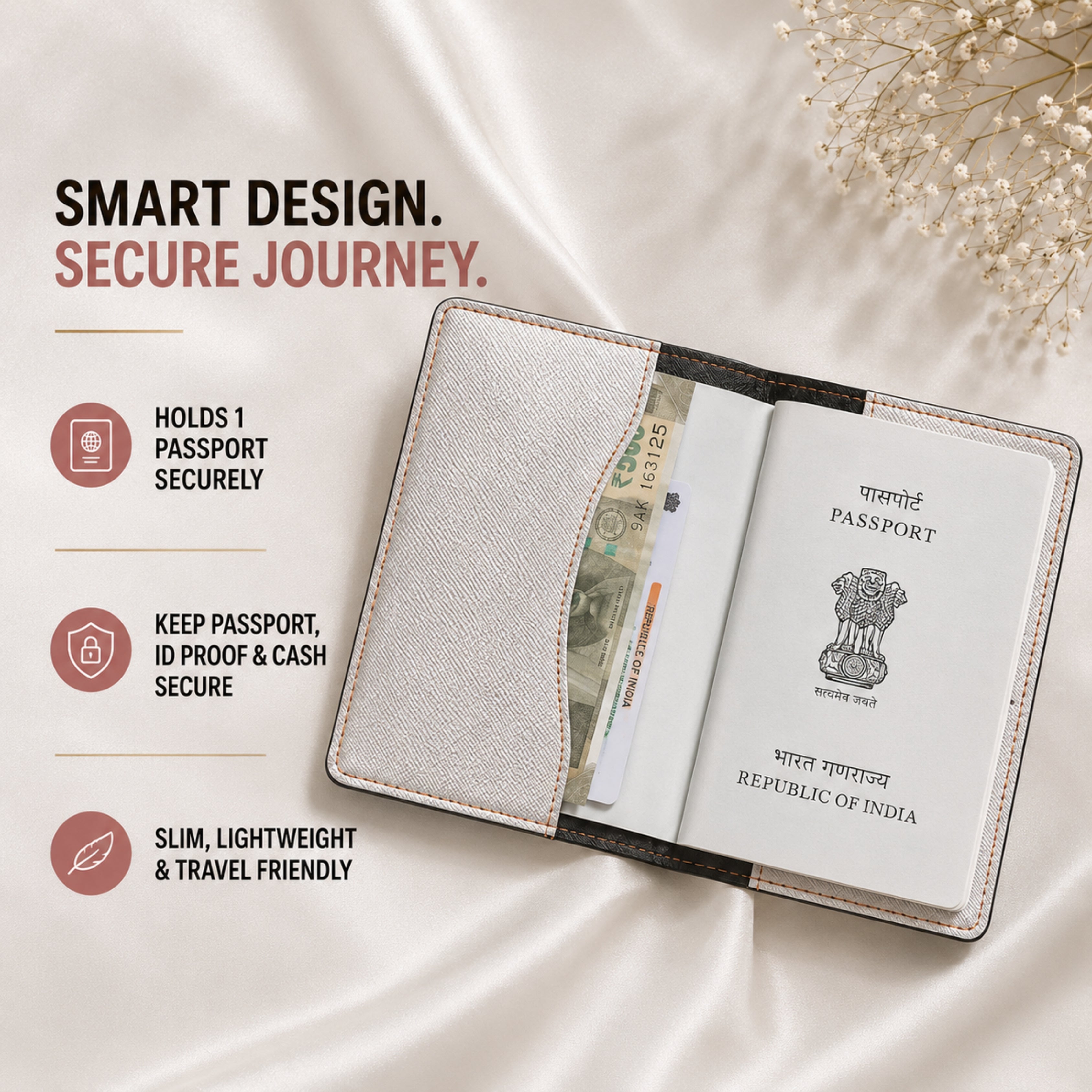 Personalized Passport Cover - Rose Gold