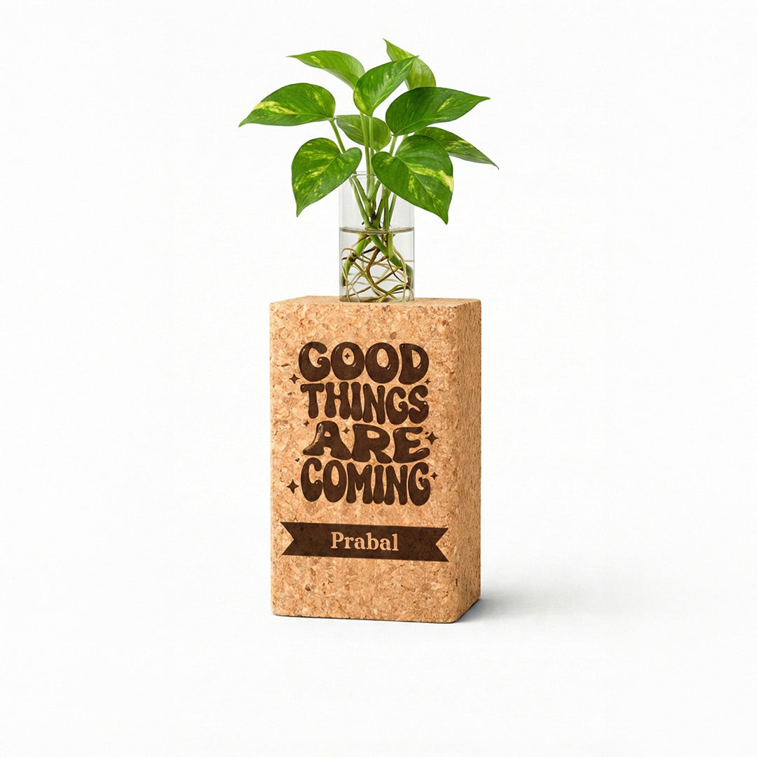 Personalised Magnetic Cork Planter - Good things are coming
